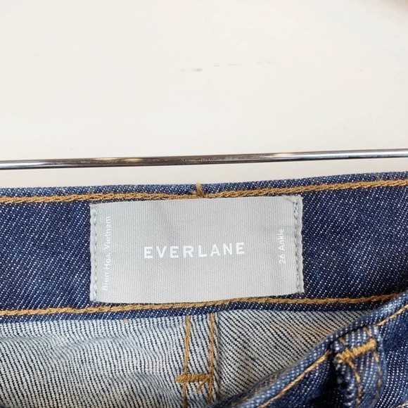 EVERLANE Mid Rise Skinny Ankle Jean 26 Dark Indigo - Picture 8 of 8